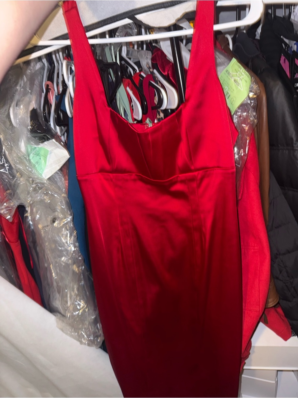 Calvin Klein red satin